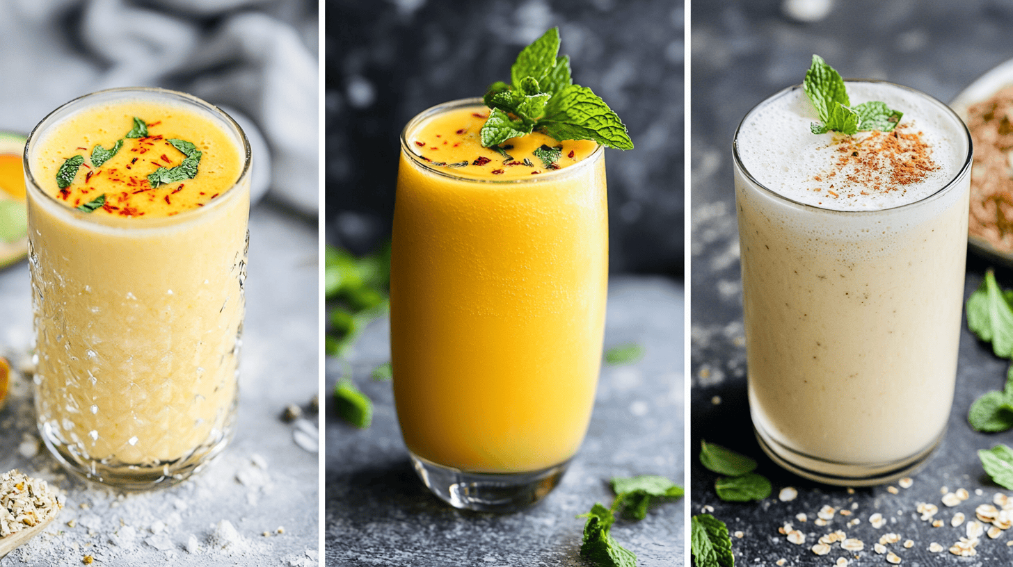 Various Cold Yogurt Drink Crossword from around the world, including mango lassi, salty ayran, and minty doogh.