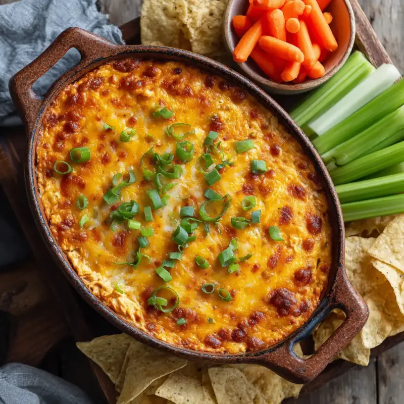 Buffalo Chicken Dip Served with Chips