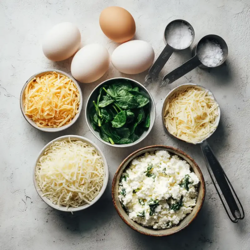 ingredients for cottage cheese egg bake