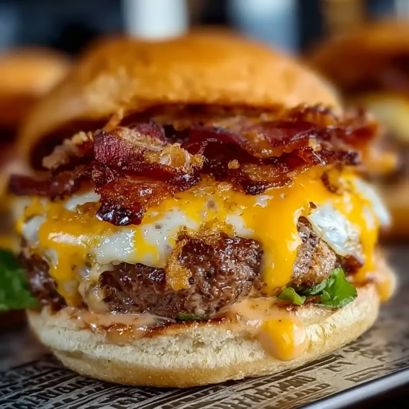 Crack Burgers served with fries