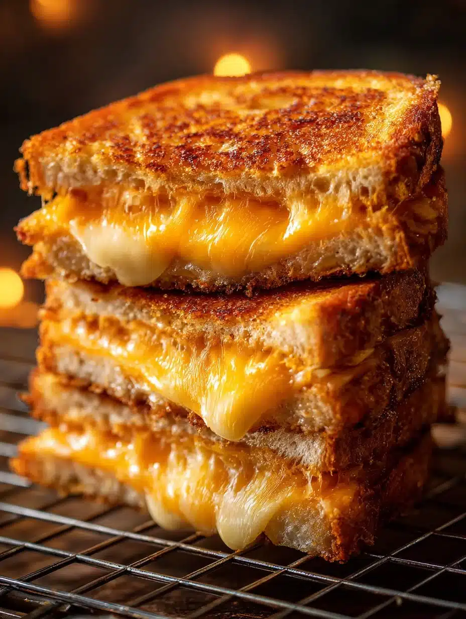Delicious air fryer grilled cheese sandwich with golden crust and melted cheese.