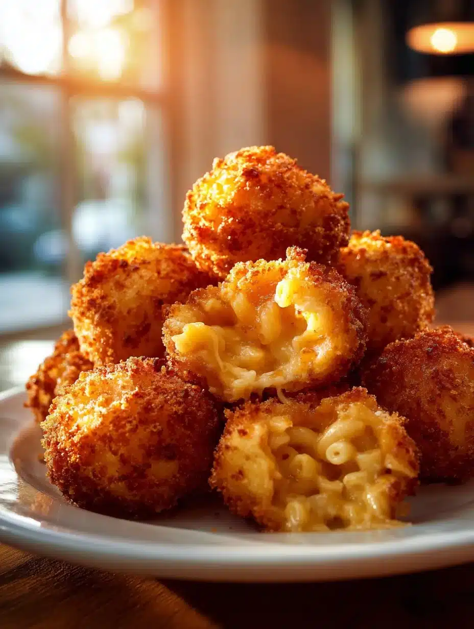 Air Fryer Mac and Cheese Balls - crispy and cheesy snack