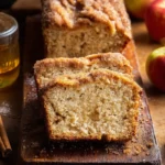 Apple Cider Donut Bread on wooden board