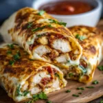 Crispy Air Fryer Chicken and Mozzarella Wraps