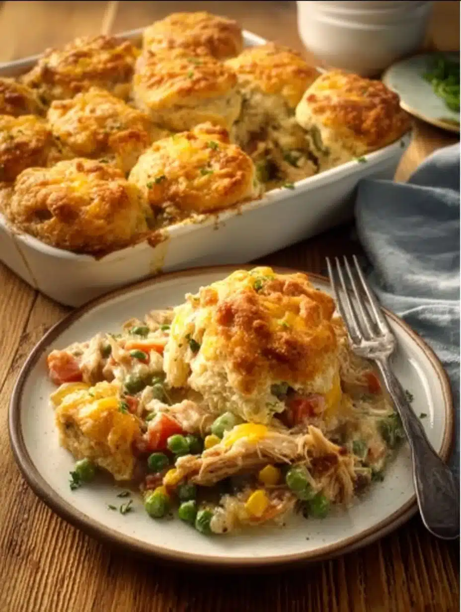 Delicious Chicken Cobbler inspired by TikTok, perfect for a comforting meal.