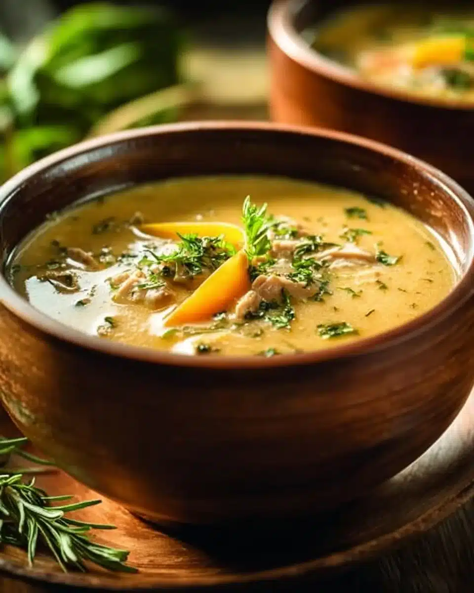 Bowl of cozy vegetable soup with colorful fresh vegetables