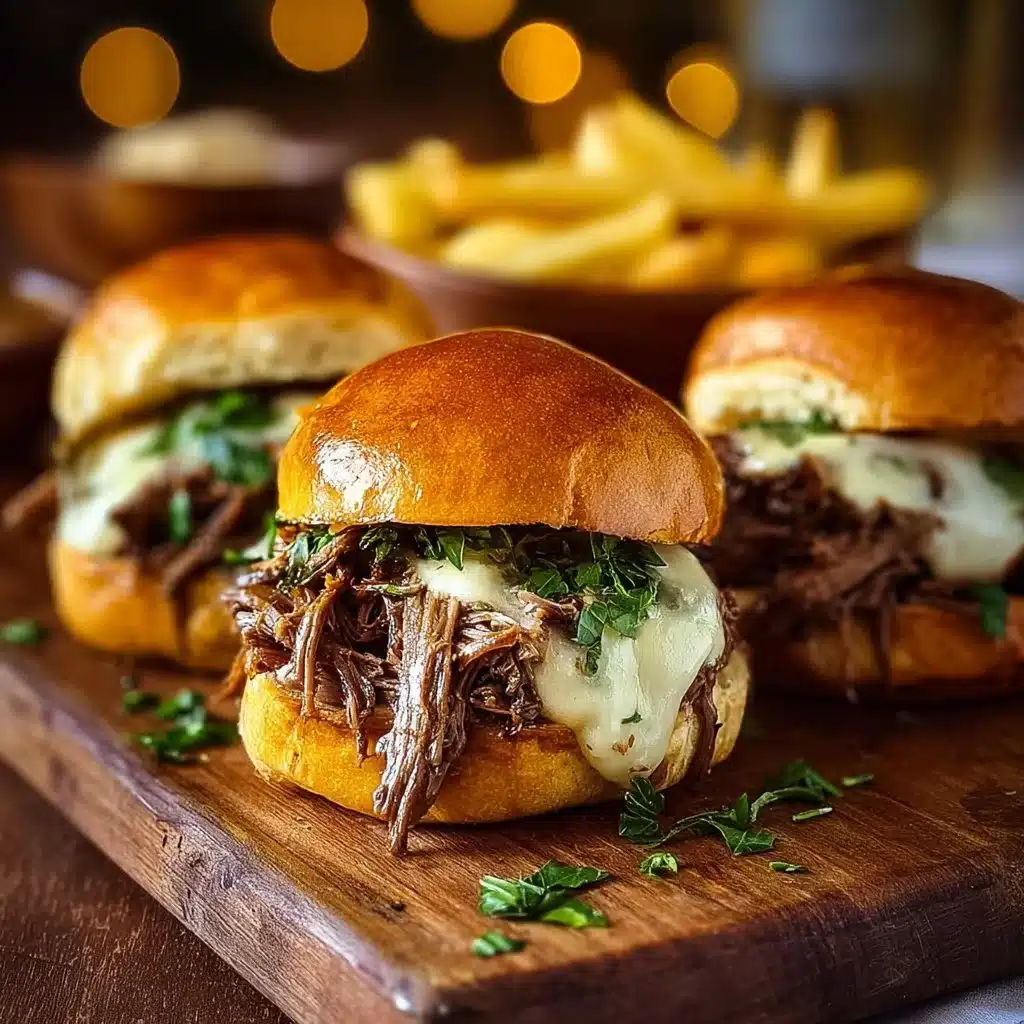 Delicious Crock Pot French dip sandwiches ready to be served