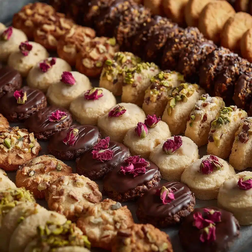 Delightful three-in-one cookies featuring unique flavors and textures