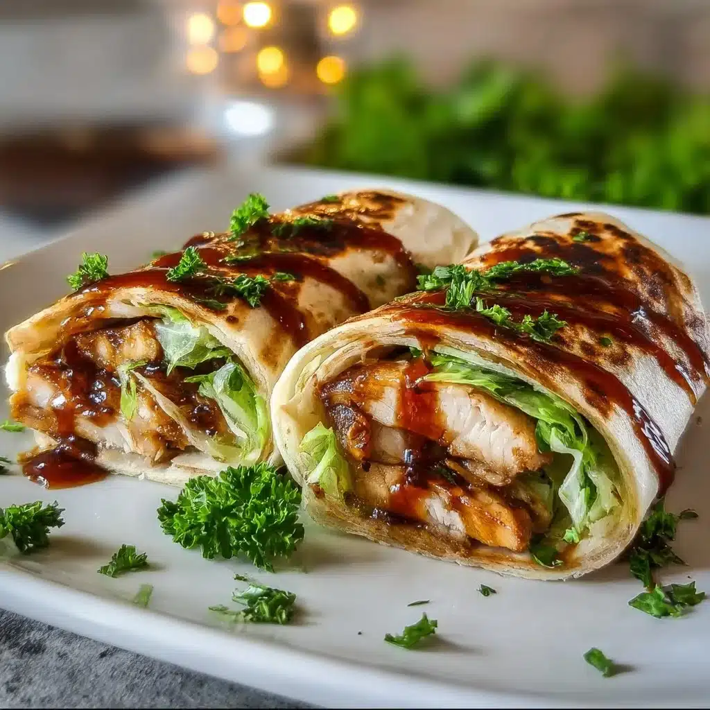 Grilled teriyaki turkey wrap with fresh vegetables