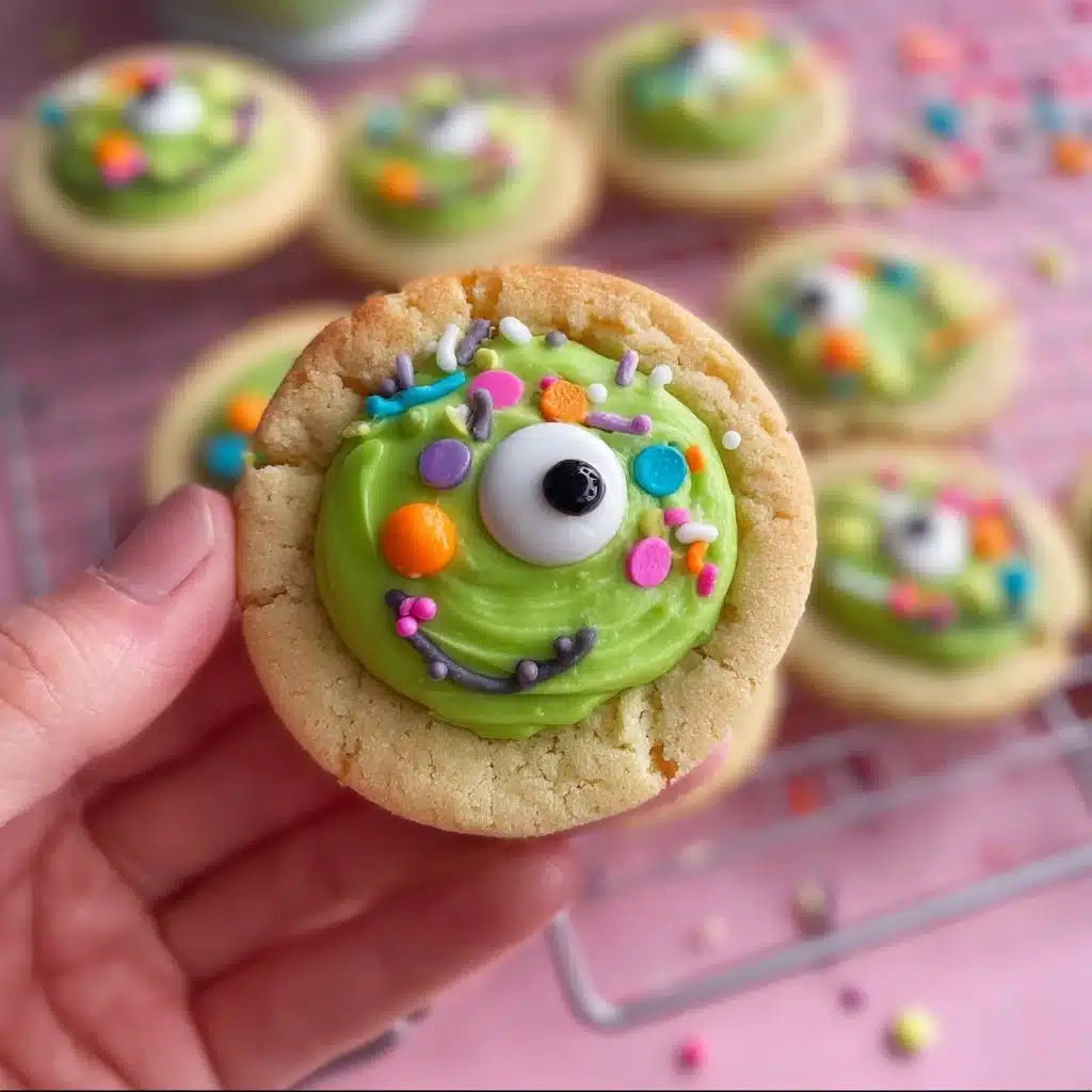 Delicious Halloween Cookie Cups decorated for spooky festivities