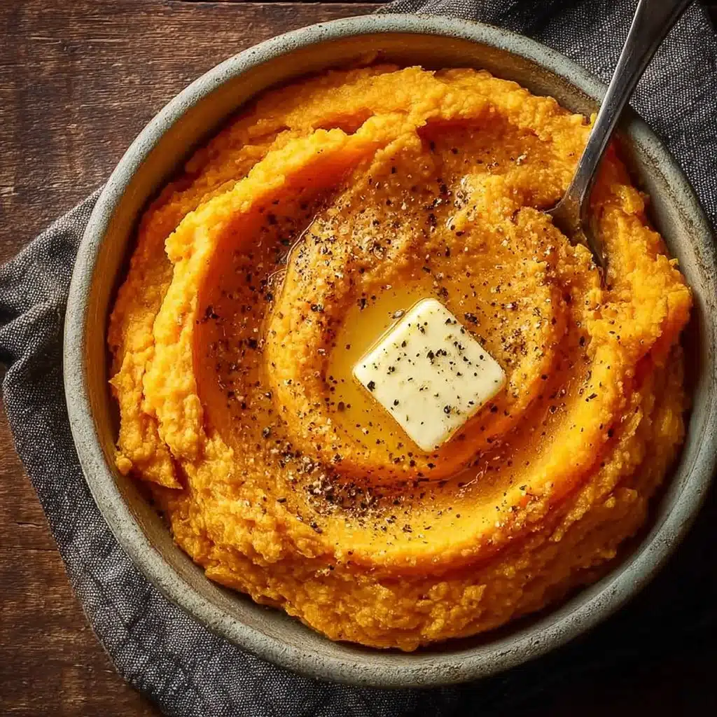 Delicious honey butter sweet potatoes garnished with herbs and spices