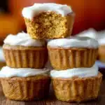 Low carb keto pumpkin muffins on a plate, ideal for healthy snacking