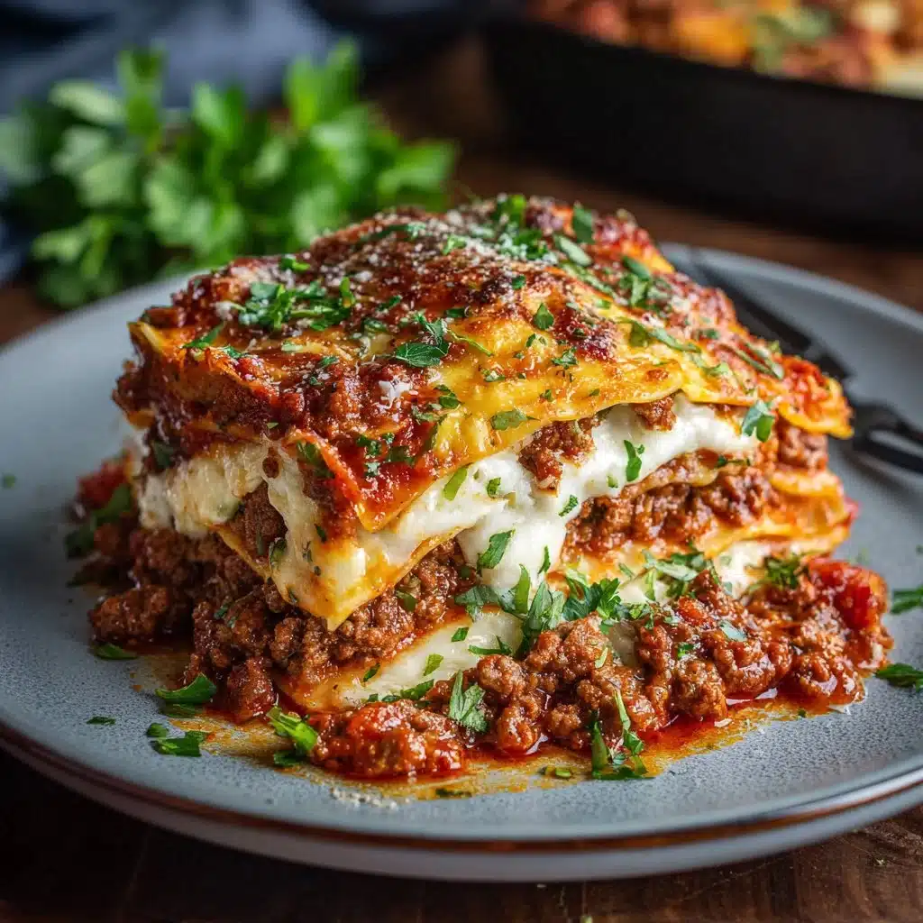 Delicious low-carb lasagna layered with cheese and vegetables