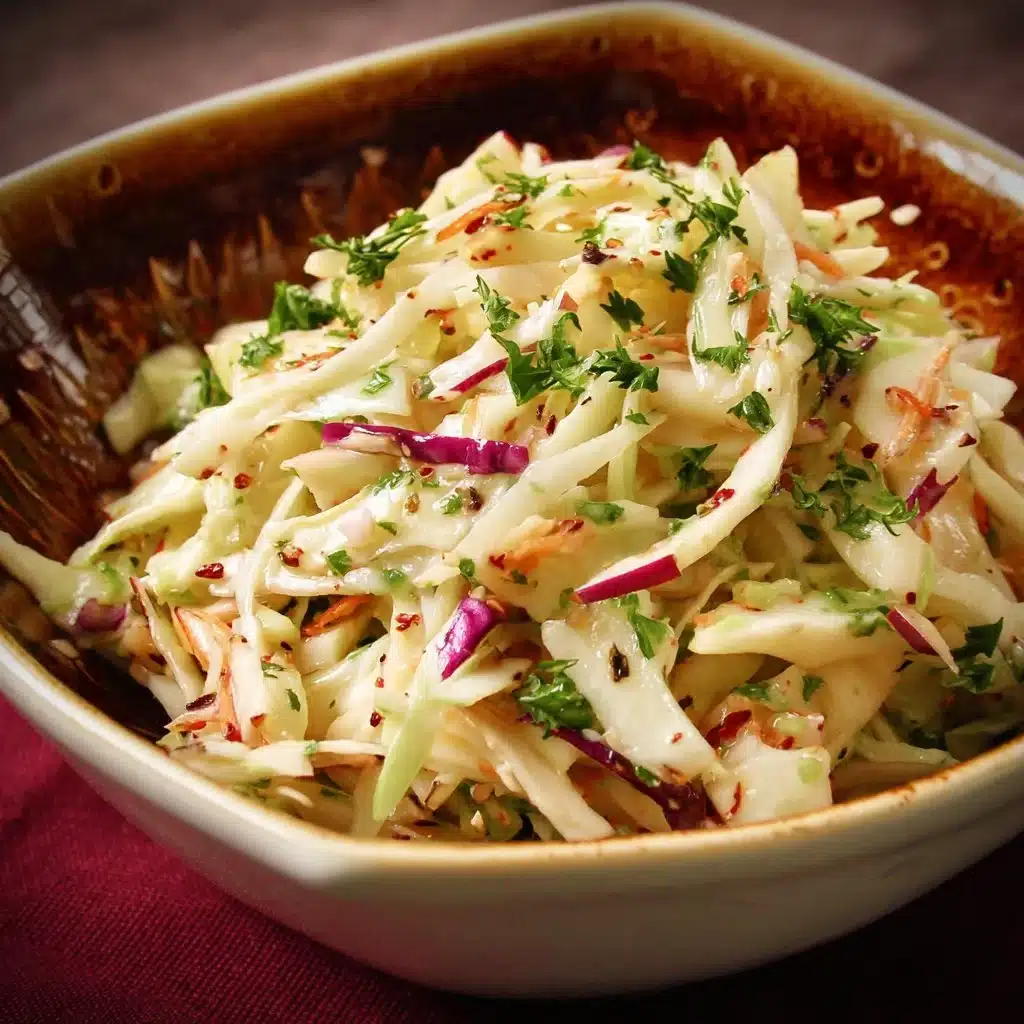 Sweet and Tangy Apple Coleslaw Salad with fresh apples and cabbage