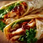 Sweet chili chicken wraps filled with flavorful ingredients