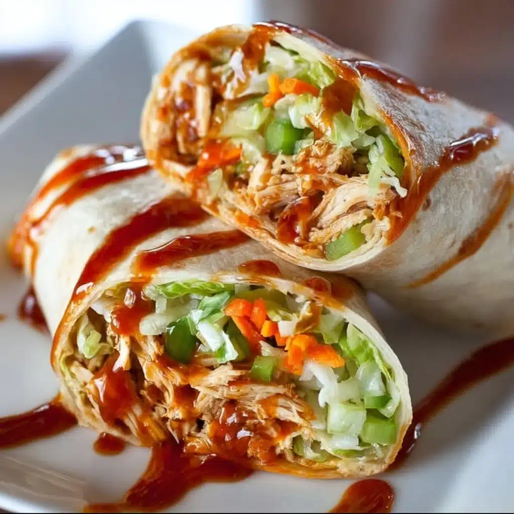 Sweet & Sour Chicken Wraps featuring colorful veggies and savory chicken in a tasty wrap.