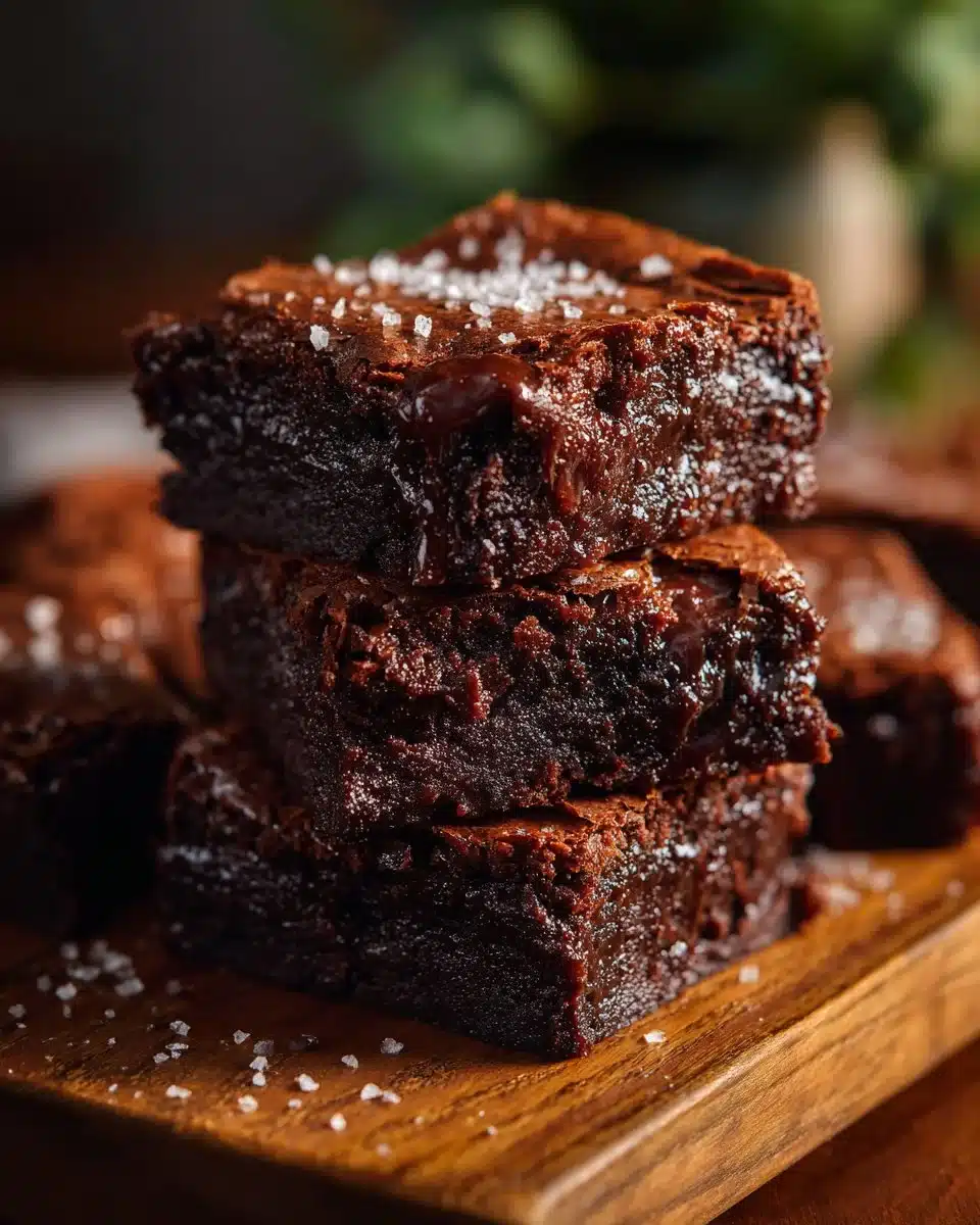 Ultimate brownies with rich chocolate texture and fudgy goodness.