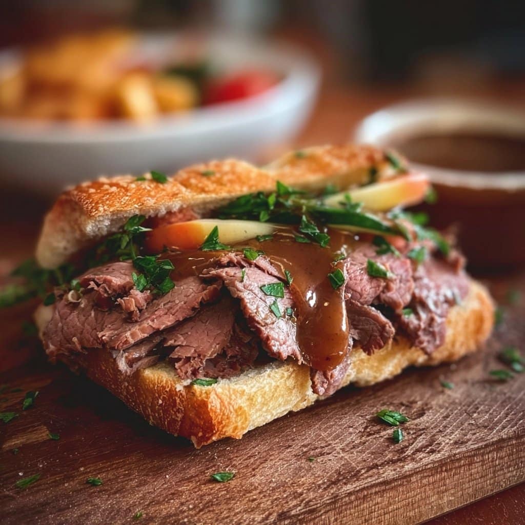 Open-Faced Roast Beef Sandwich