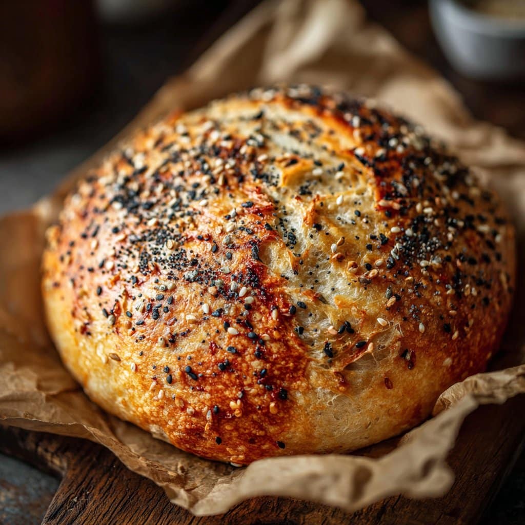 Everything Bagel No-Knead Bread