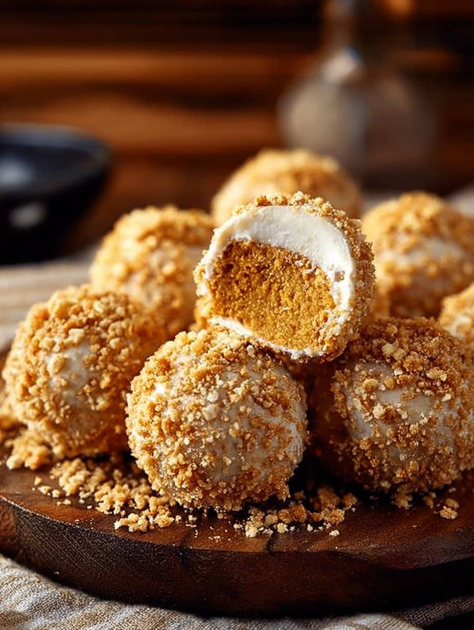 Easy No Bake Pumpkin Cheesecake Balls for Effortless Fall Treats