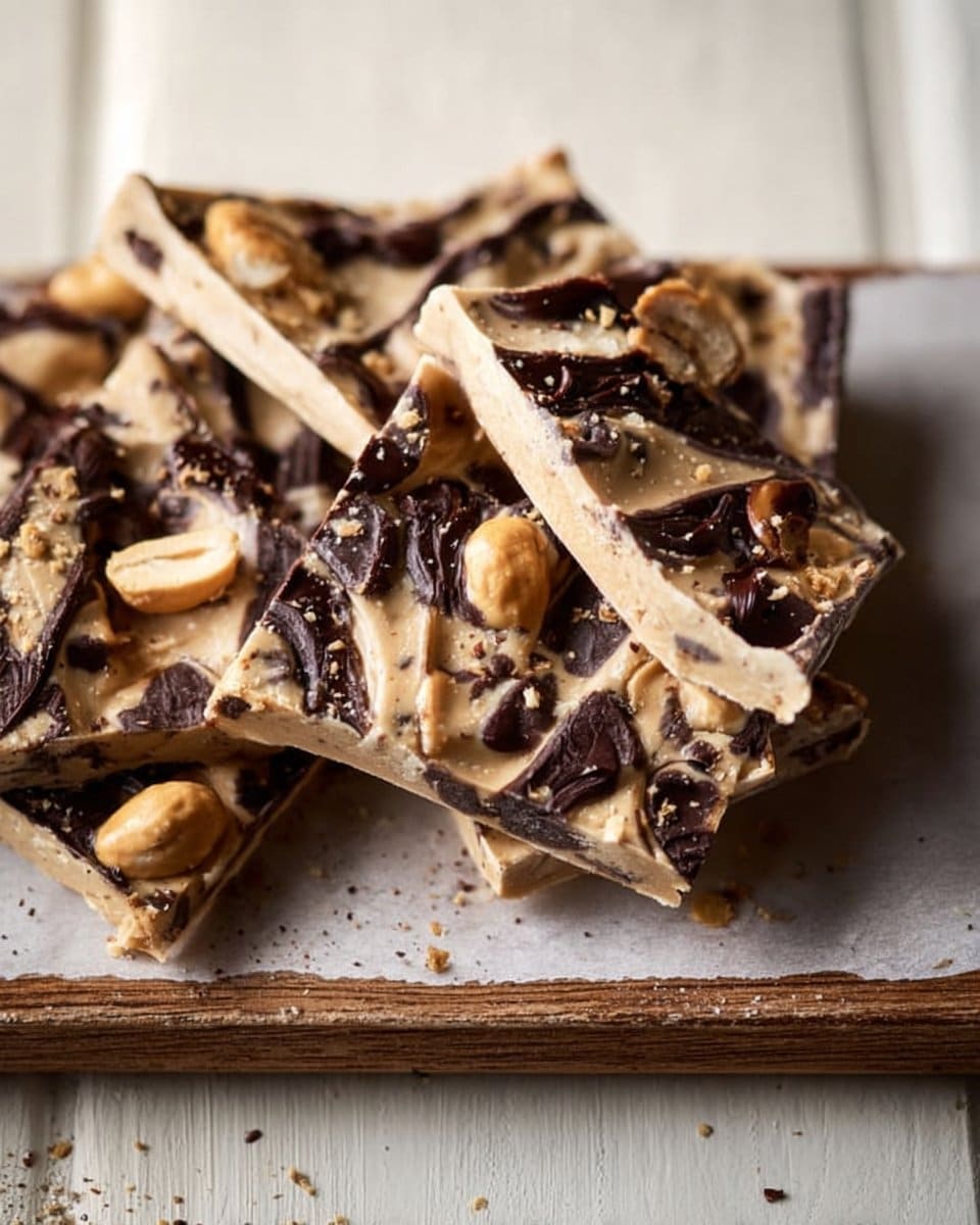 Frozen Peanut Butter Chocolate Greek Yogurt Bark