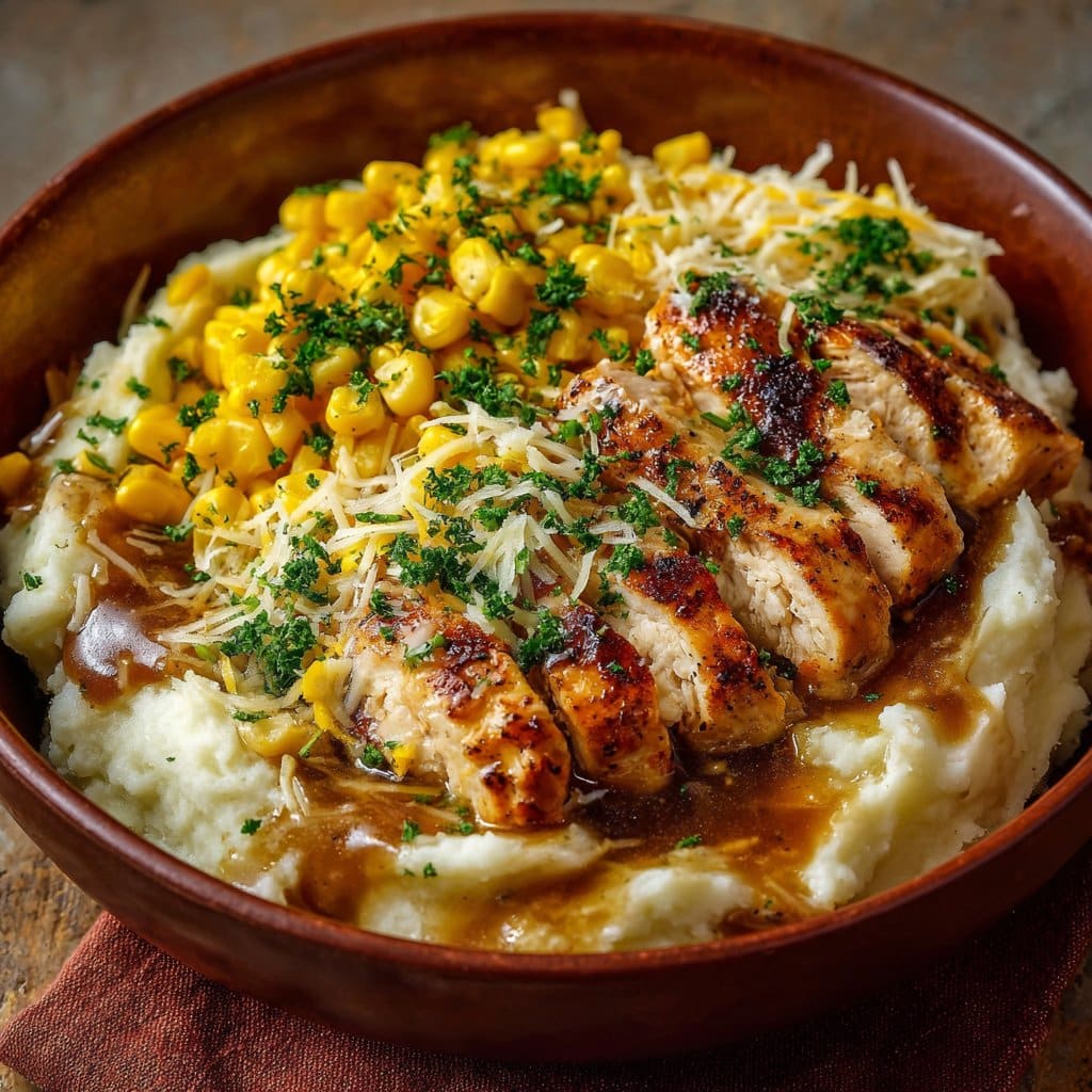 Chicken Mashed Potato Bowls