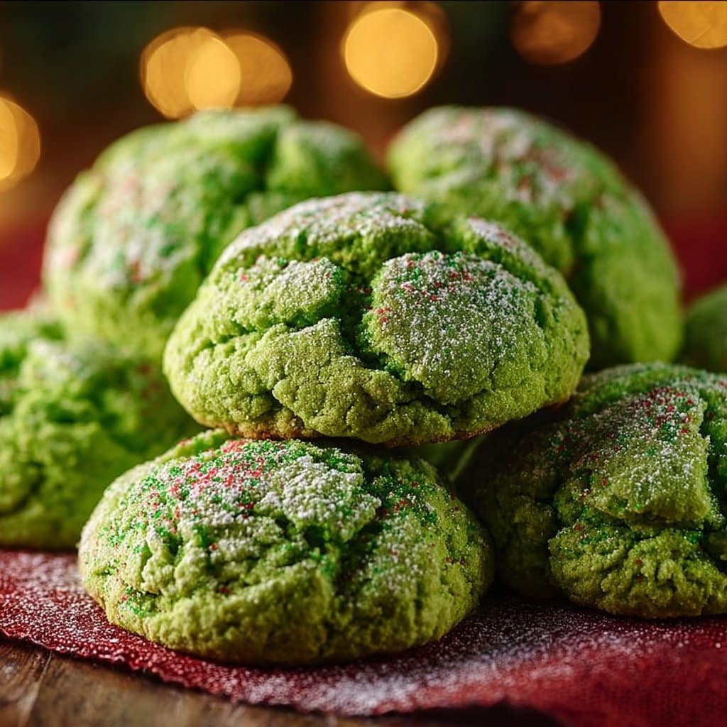 Grinch Cookies Vibrant Green