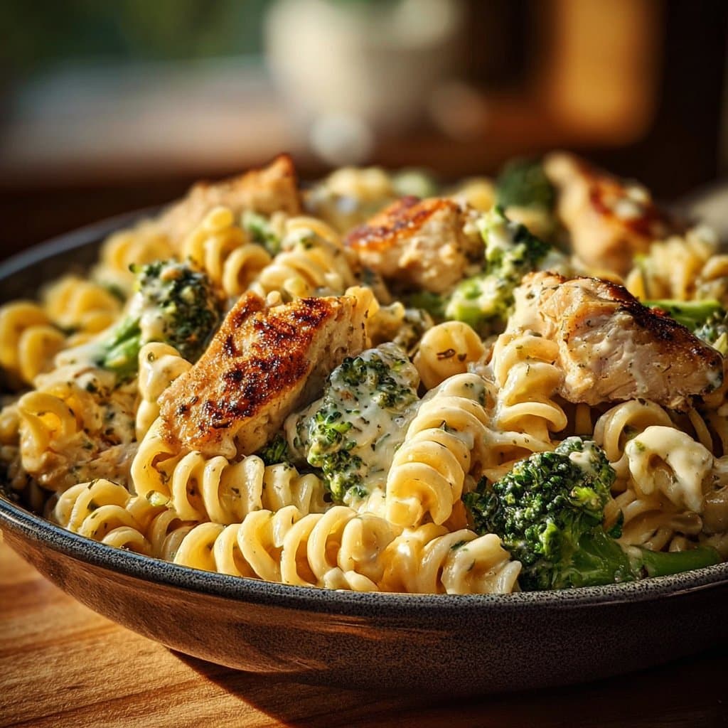 Creamy Rotisserie Chicken Broccoli Pasta