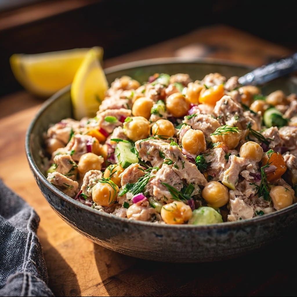 Simple Tuna Chickpea Salad
