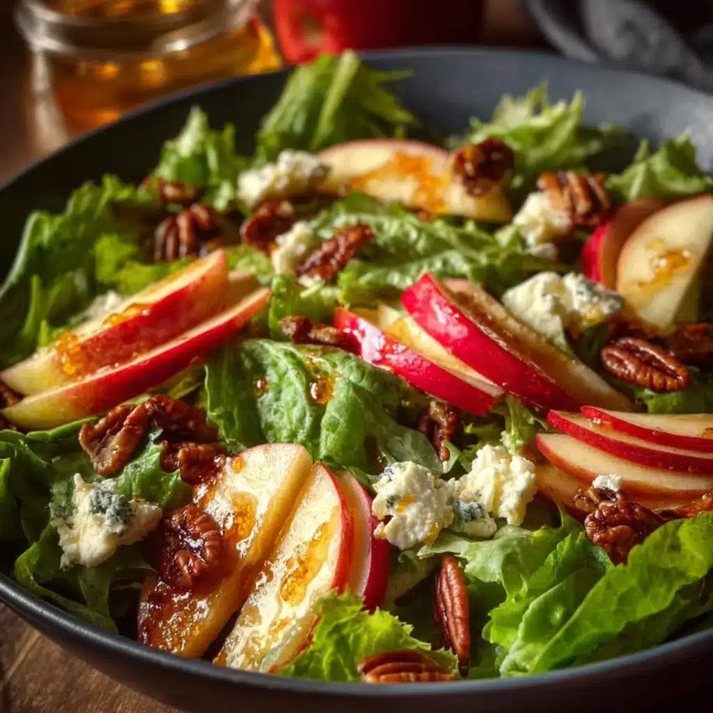 Autumn Harvest Honeycrisp Apple Salad with feta and greens