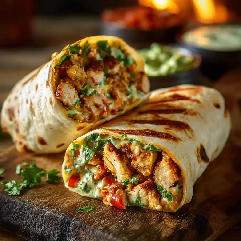 Delicious Chipotle Ranch Grilled Chicken Burrito with fresh ingredients and vibrant colors