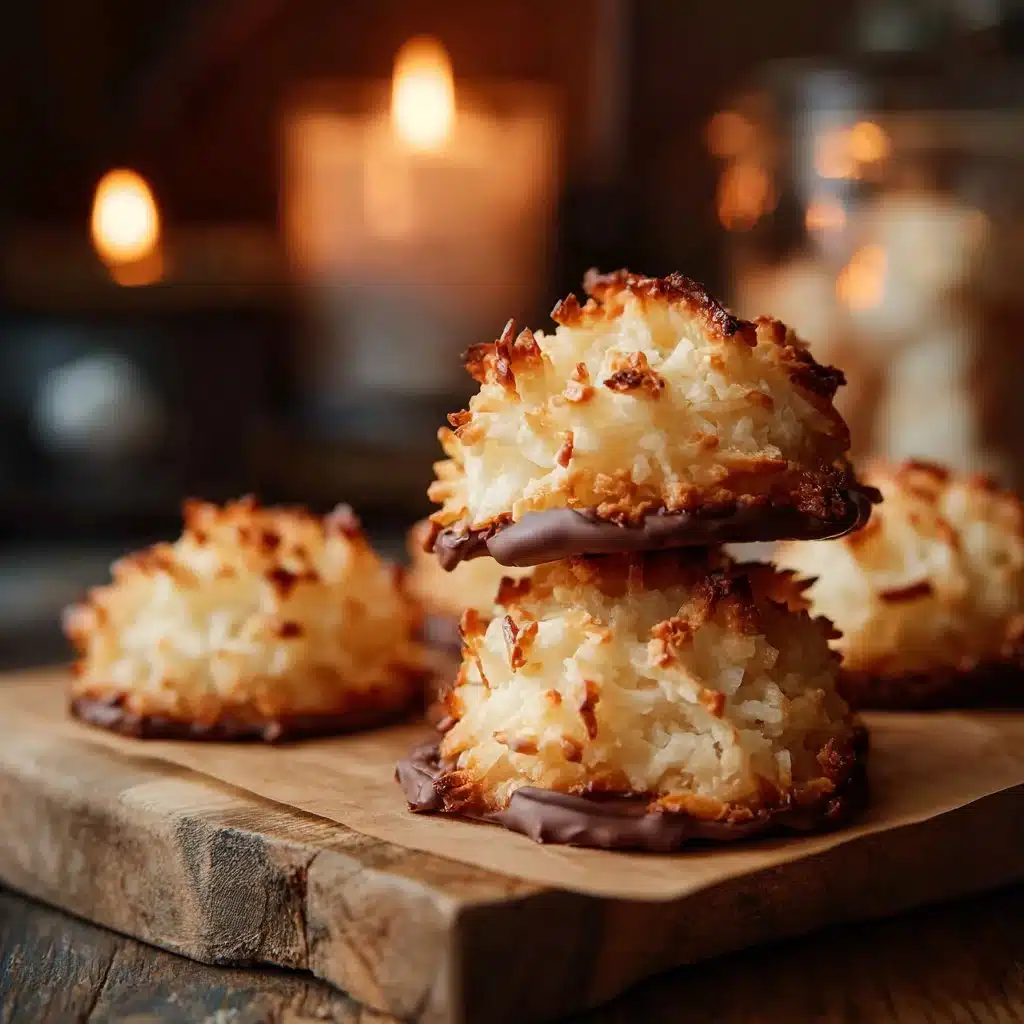 Homemade Coconut Macaroons on a baking tray