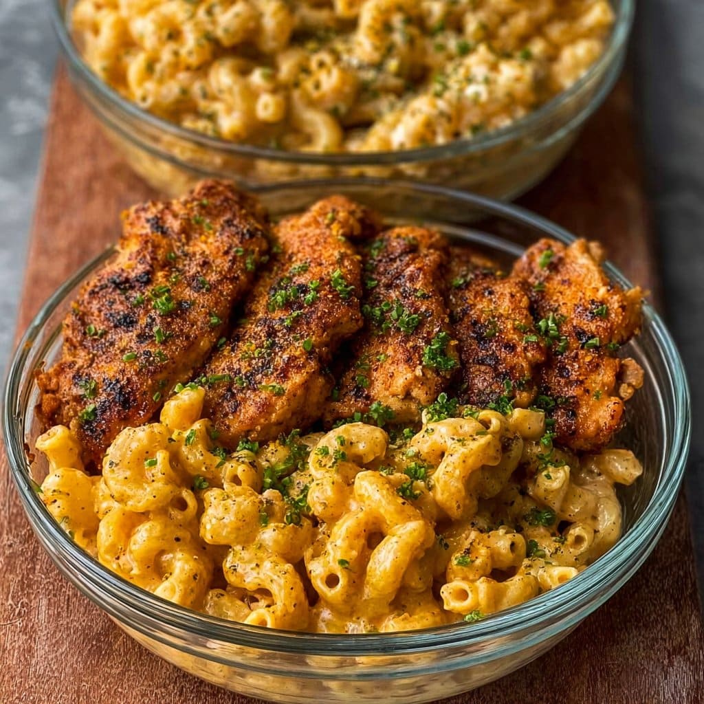 High-Protein Honey Garlic Butter Chicken with Mac & Cheese