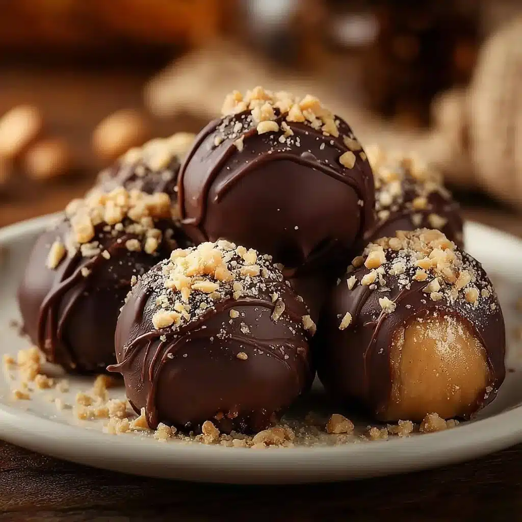 High protein frozen peanut butter Greek yogurt bites in a bowl
