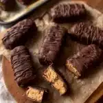 Delicious homemade Butterfingers candy displayed on a platter.