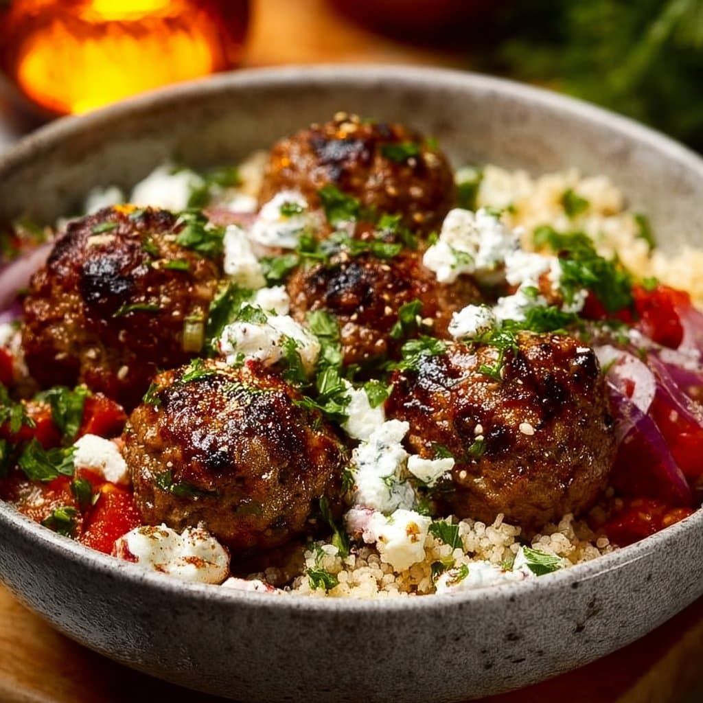 Greek Meatball Bowl