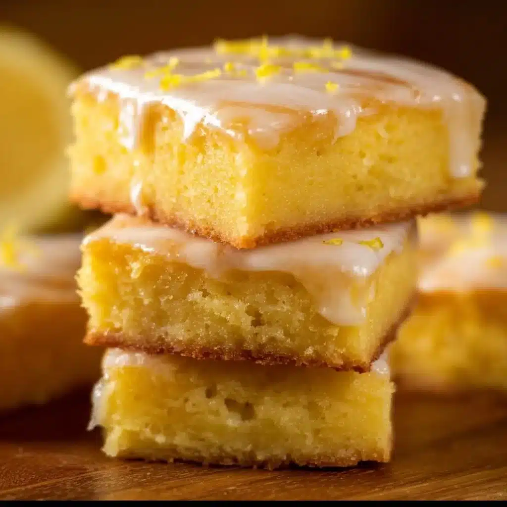 Delicious homemade lemon brownies with a citrusy flavor and soft texture