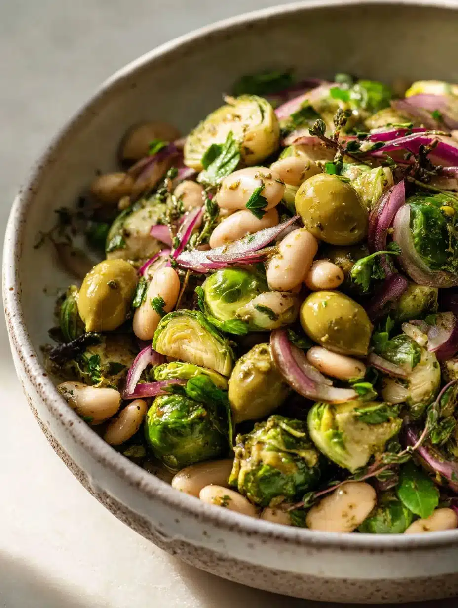 Delicious Marinated Za'atar Bean Salad with fresh ingredients and spices