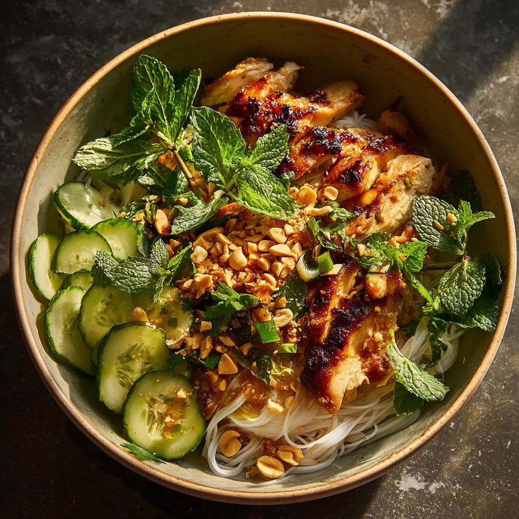 Thai Peanut Chicken Noodle Bowls – A Flavor-Packed Homemade Delight
