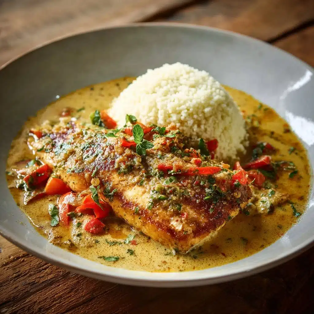 Delicious Pesto Chicken with Peppers served on a plate