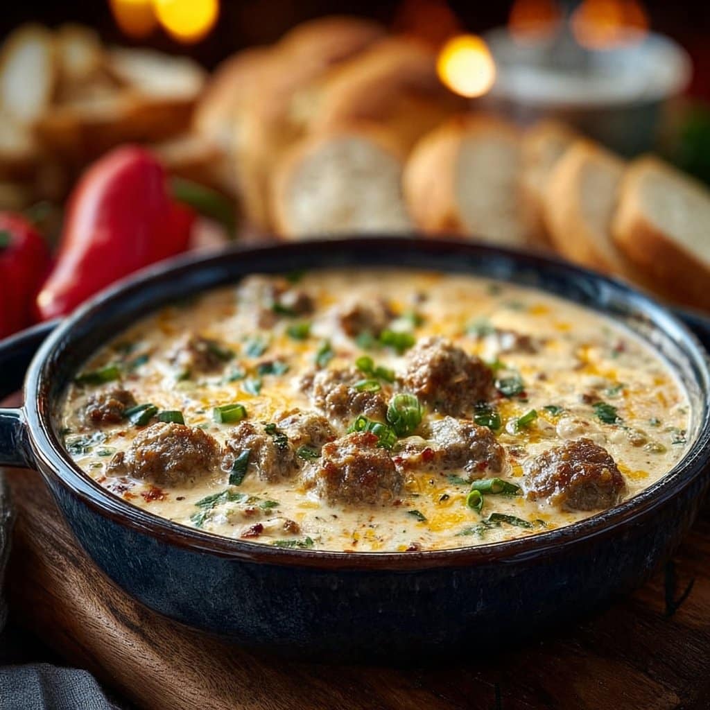 Creamy Hot Ranch Sausage Dip