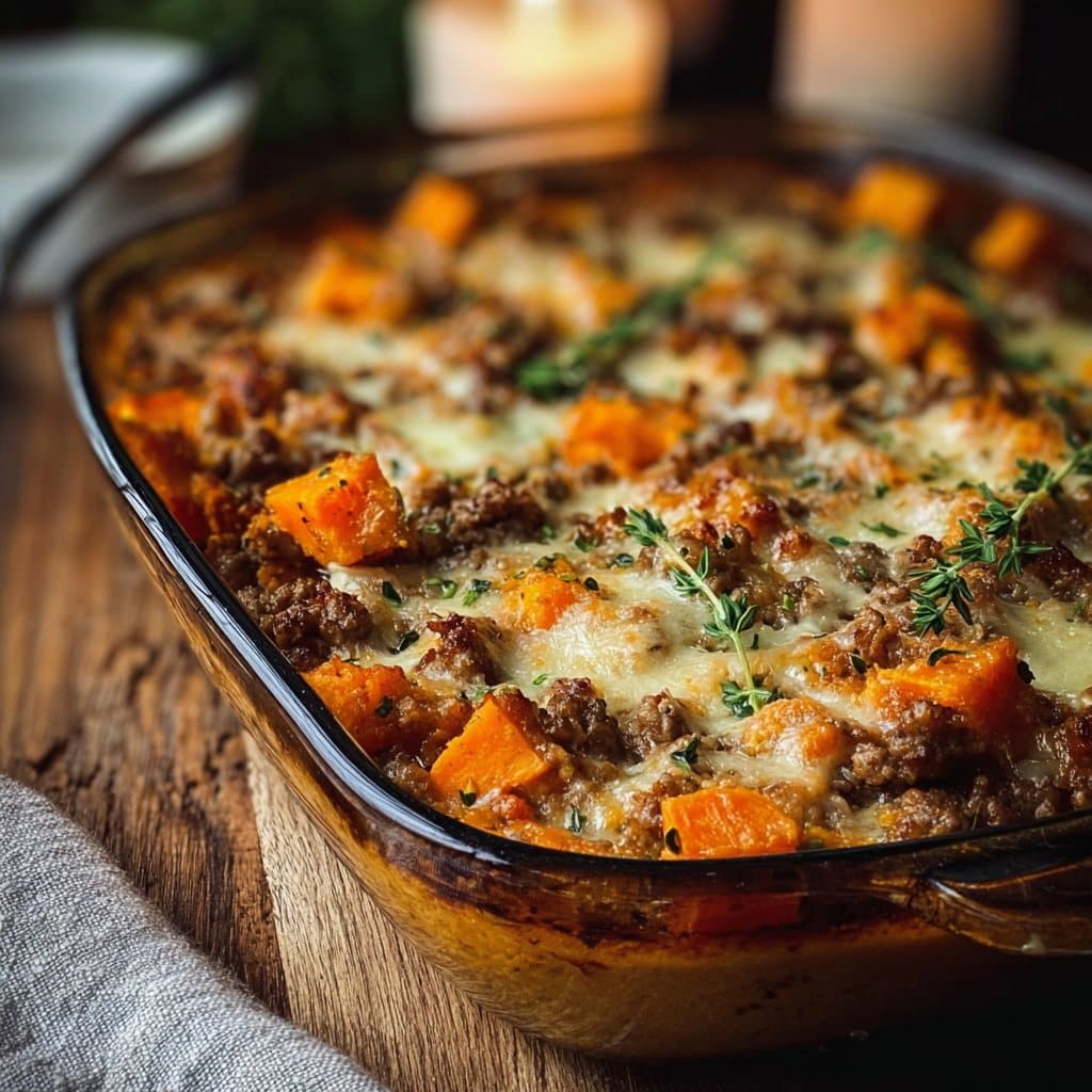Ground Turkey Sweet Potato Bake Recipe
