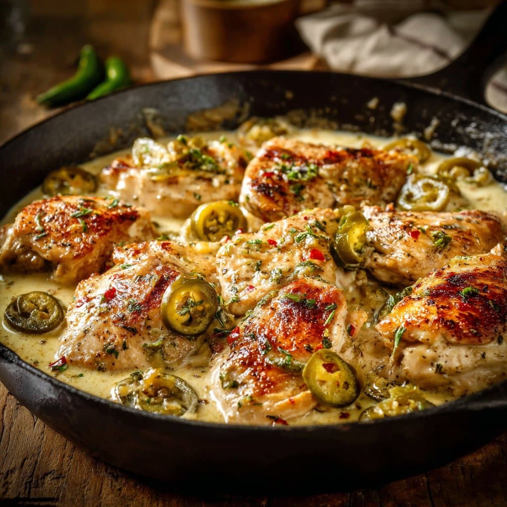 Creamy Pepperoncini Chicken Skillet Recipe - Quick & Easy