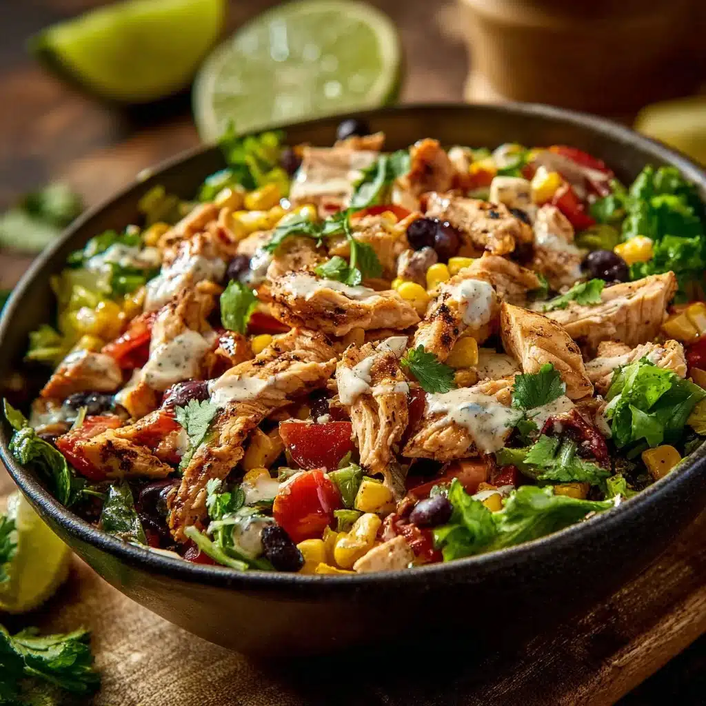 Delicious Southwest Chicken Salad Bowl with fresh ingredients and vibrant colors