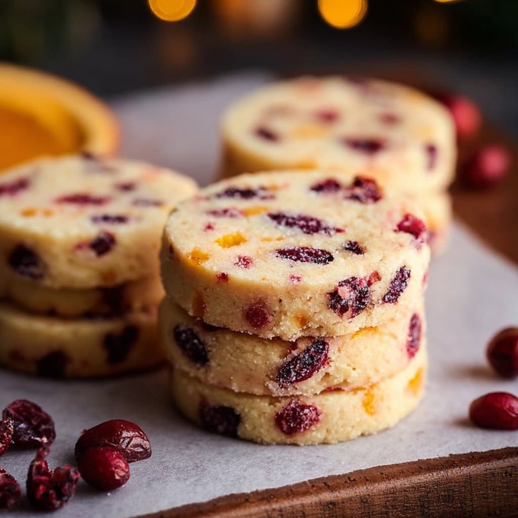 Cranberry Orange Shortbread Cookies Recipe