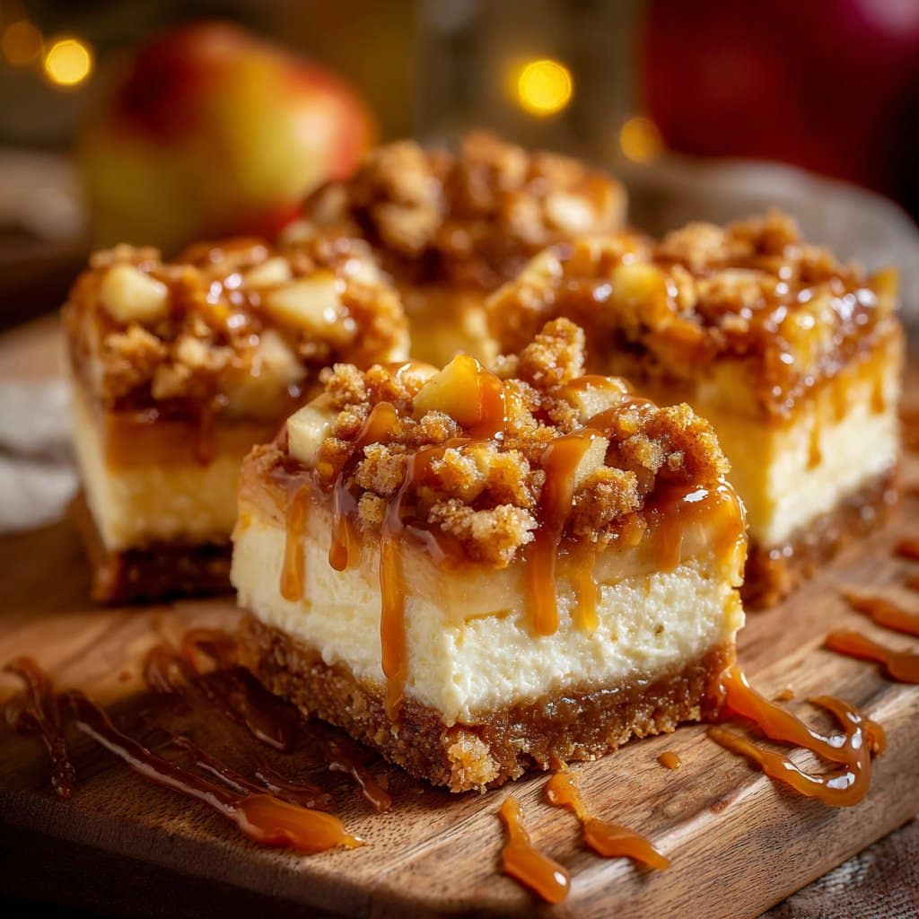 Caramel Apple Cheesecake Bars