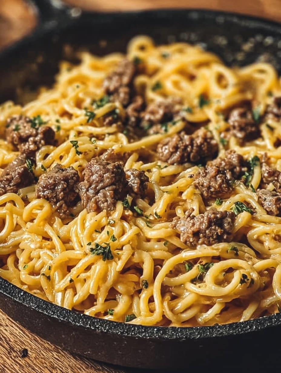 Beef and Garlic Butter Pasta Recipe
