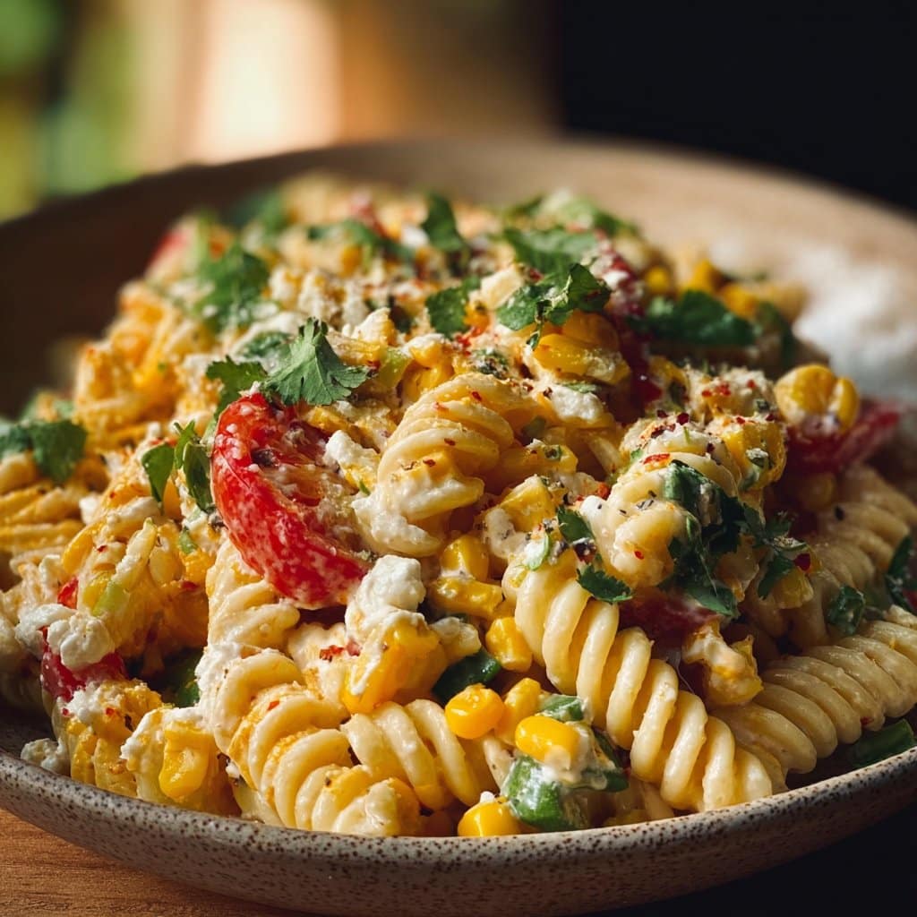 Perfect Mexican Street Corn Pasta Salad