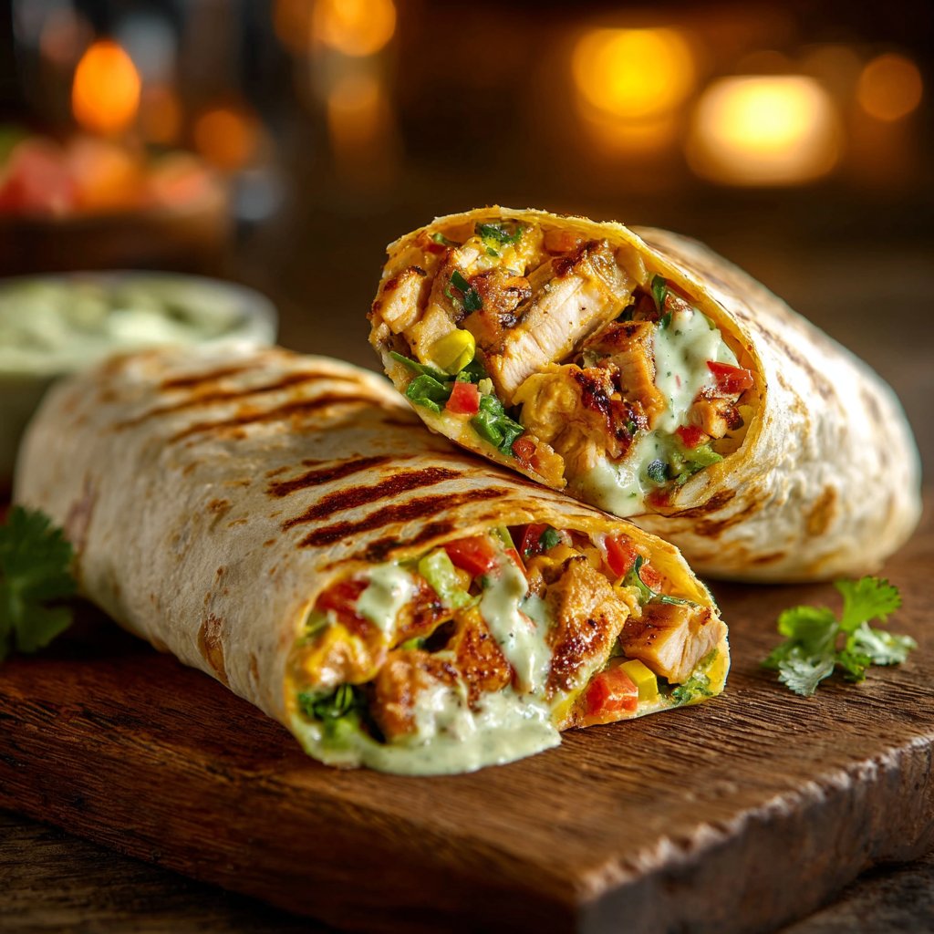 Chipotle Ranch Grilled Chicken Burrito