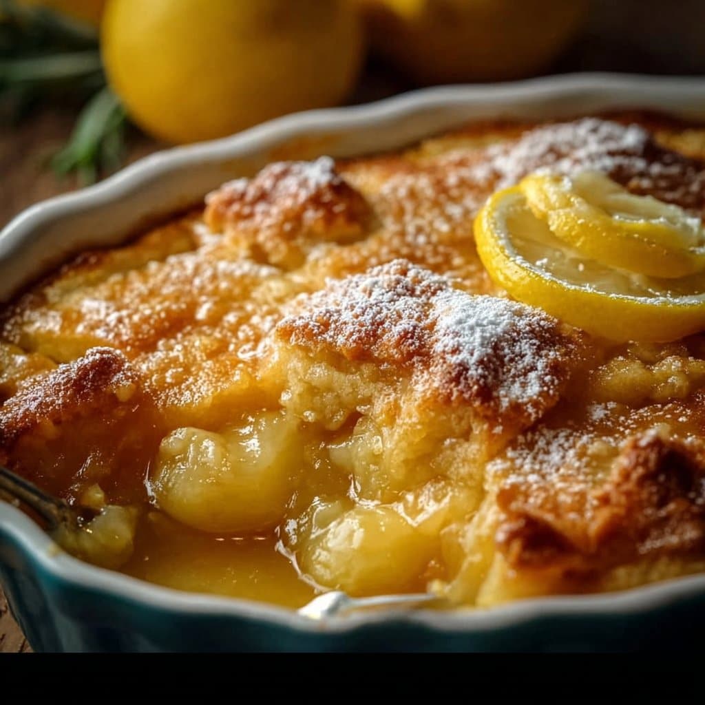 Irresistible Magic Lemon Cobbler — Homemade Cobbler With Lemon Bliss